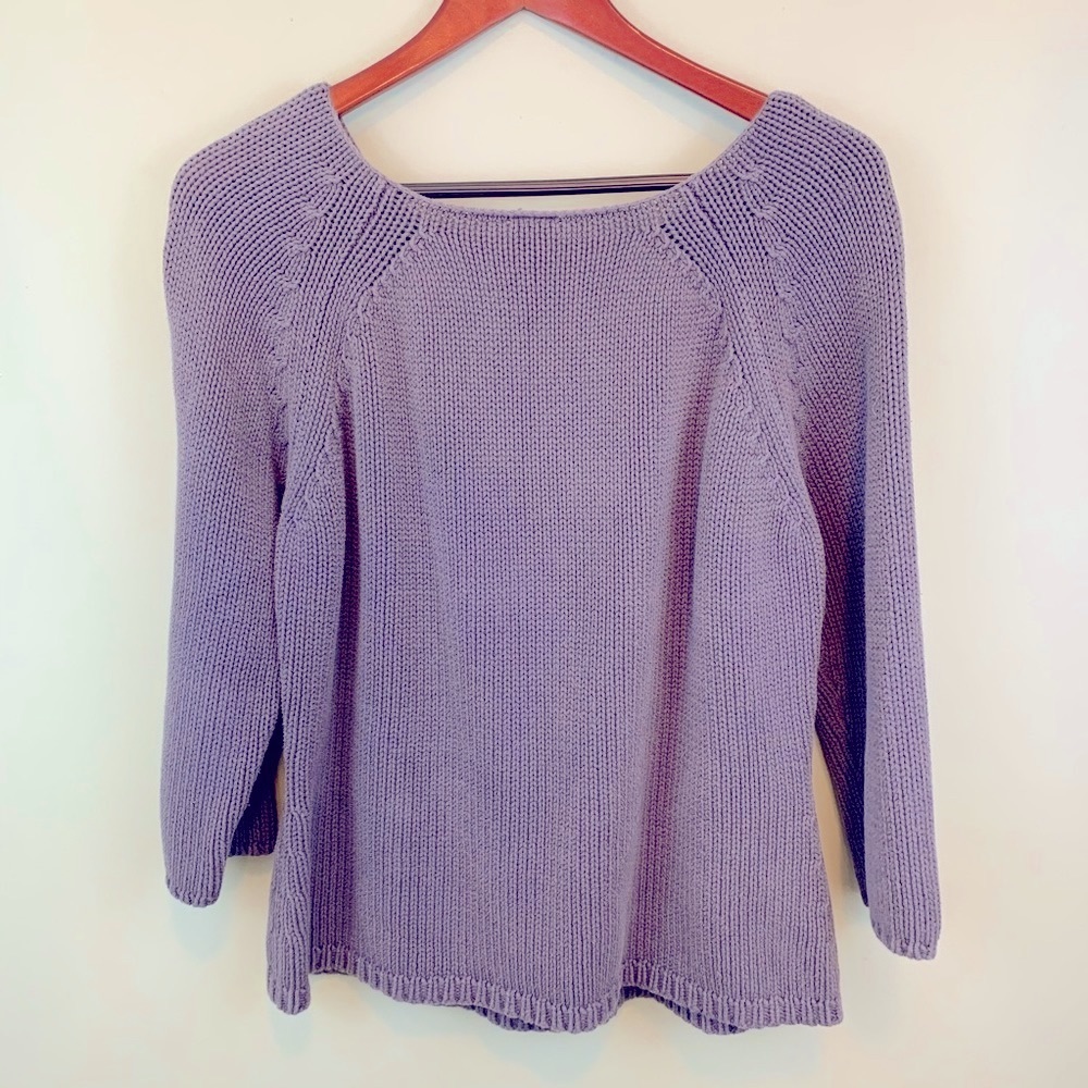 GAP Vintage 01’ Chunky Knit Sweater Grey Boatneck